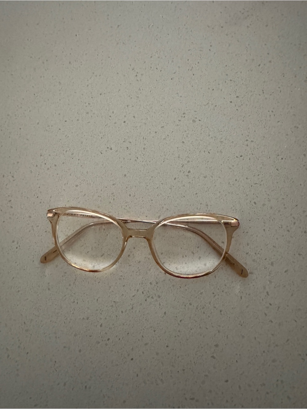 Women’s Transparent Beige Round Optical Glasses